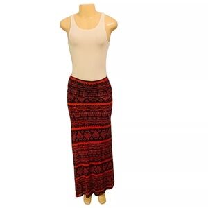 Poetry Sz 12 Woman Maxi Skirt Red